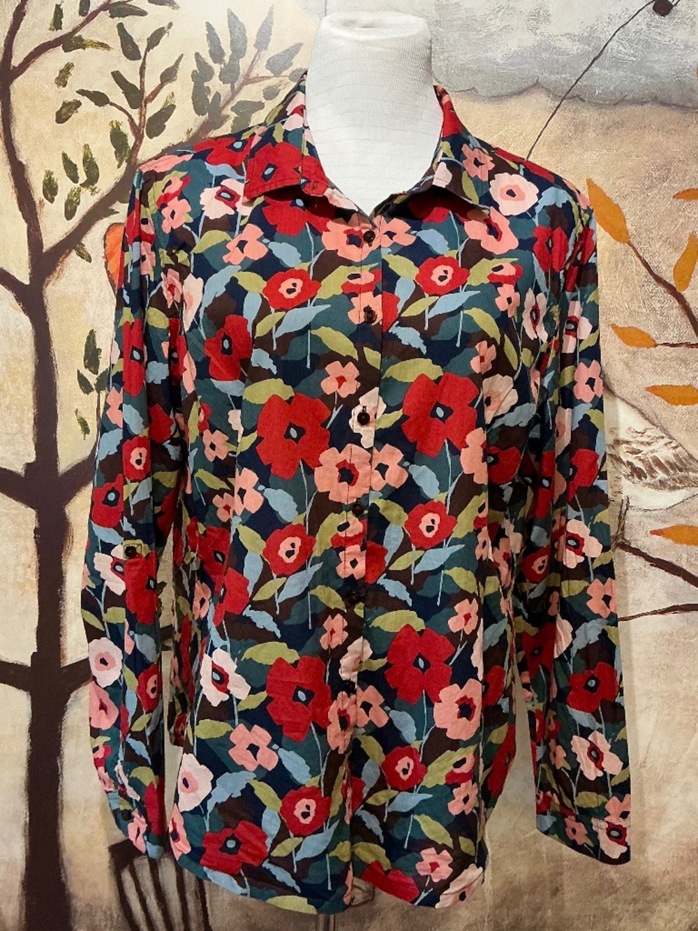 SEASALT Cornwall UK Larissa Shirt Blouse ORGANIC Cotton Size US 12 (UK 16)